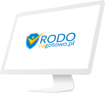 monitor z logo RODO na gotwo